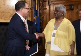 April 29, 2024: Sen. Brewster and his staff joined Gov. Josh Shapiro in the Governor’s Reception Room for the signing of Brewster’s Senate Bill 146 as Act 1 of 2024.   This bill will provide for a dedicated fishing license fee exemption for individuals participating in therapeutic angling programs sponsored by various established service groups, such as Project Healing Waters and Wounded Warriors.