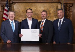 April 29, 2024: Sen. Brewster and his staff joined Gov. Josh Shapiro in the Governor’s Reception Room for the signing of Brewster’s Senate Bill 146 as Act 1 of 2024.   This bill will provide for a dedicated fishing license fee exemption for individuals participating in therapeutic angling programs sponsored by various established service groups, such as Project Healing Waters and Wounded Warriors.