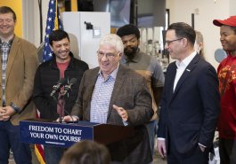 February 27, 2024: Sens. Costa, Fontana, and Brewster, all graduates of Community College of Allegheny County, joined Gov. Josh Shapiro today at CCAC’s new, $43 million Center for Education, Innovation, and Training on Pittsburgh’s North Shore to talk about the governor’s plan to reinvest in and reshape postsecondary education in the commonwealth.