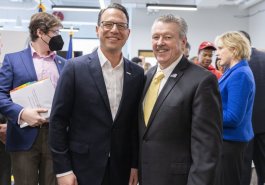 February 27, 2024: Sens. Costa, Fontana, and Brewster, all graduates of Community College of Allegheny County, joined Gov. Josh Shapiro today at CCAC’s new, $43 million Center for Education, Innovation, and Training on Pittsburgh’s North Shore to talk about the governor’s plan to reinvest in and reshape postsecondary education in the commonwealth.