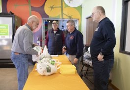 December 14, 2023: State Sen. Jim Brewster and his district office staff volunteered today at the Greater Pittsburgh Community Food Bank in Duquesne today for a holiday turkey distribution for food insecure families in the region.  The staff also provided, books, treats and information about state services available for families struggling to make ends meet.