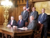 Sen. Brewster and Governor Tom Wolf Signing SB 403 :: November 13, 2018