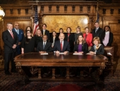 Sen. Brewster and Governor Tom Wolf Signing SB 403 :: November 13, 2018