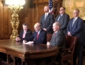 Sen. Brewster and Governor Tom Wolf Signing SB 403 :: November 13, 2018