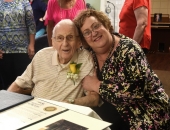 Sen. Brewster Attends James McLaughlin's 100th Birthday Party :: August 24, 2018