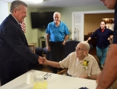 Sen. Brewster Attends James McLaughlin's 100th Birthday Party :: August 24, 2018