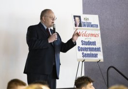 May 9, 2024: Senator Brewster hosts his 12th annual Student Government Seminar.