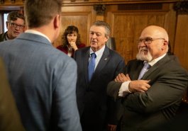 Senator Jim Brewster attends Sunday Hunting Bill Signing in Pennsylvania State Capitol :: December 17, 2019