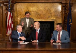 Senator Jim Brewster attends Sunday Hunting Bill Signing in Pennsylvania State Capitol :: December 17, 2019