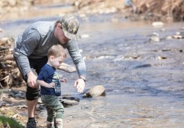 March 30, 2022: Sen. Brewster was joined by employees of the Fish and Game Commission as well as local volunteers to stock trout along Long Run in White Oak, Allegheny County.